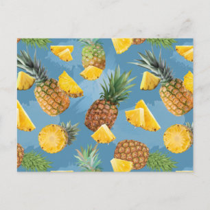 Pineapple Pattern 2 Holiday Postcard