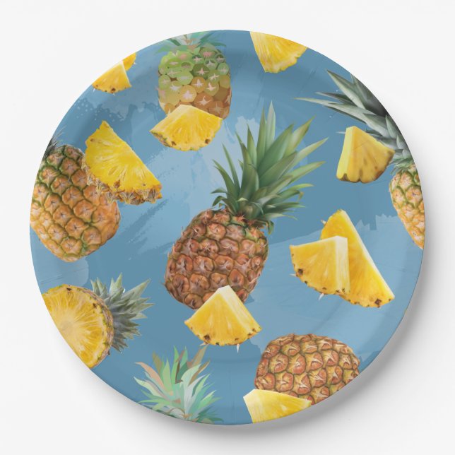Pineapple Pattern 2 Paper Plate (Front)