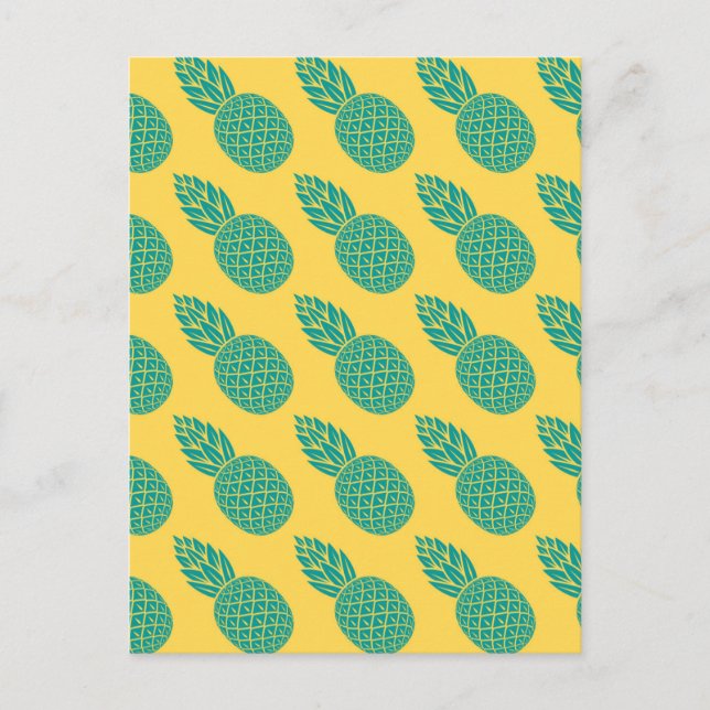 Pineapple Pattern 2 Postcard (Front)