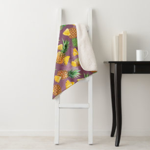Pineapple Pattern 3 Sherpa Blanket
