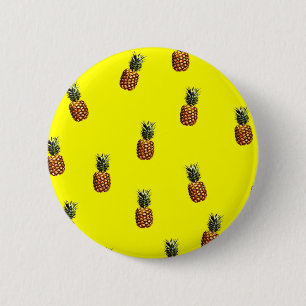 pineapple pattern 6 cm round badge