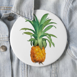 Pineapple pattern 6 cm round badge