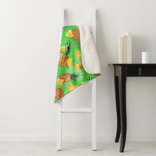 Pineapple Pattern 6 Sherpa Blanket