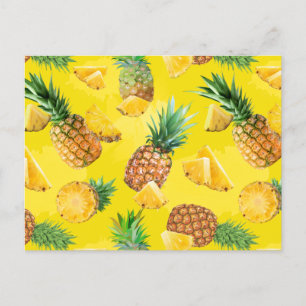 Pineapple Pattern 7 Holiday Postcard