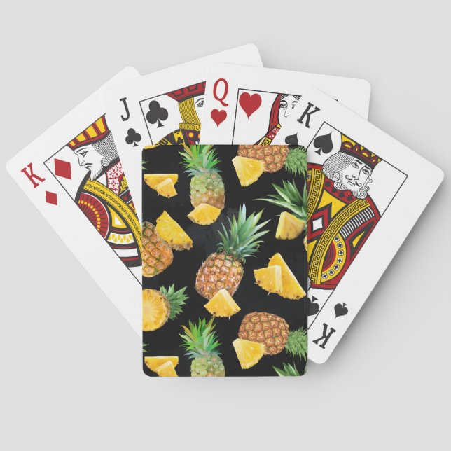 Pineapple Pattern 8 Playing Cards (Back)