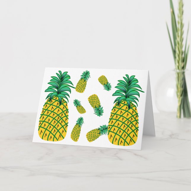 Pineapple Pattern Greeting Card (Front)
