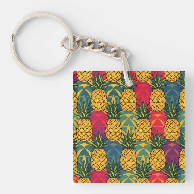 Pineapple Pattern  Key Ring (Front)