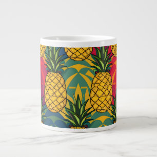 Pineapple Pattern Large Coffee Mug