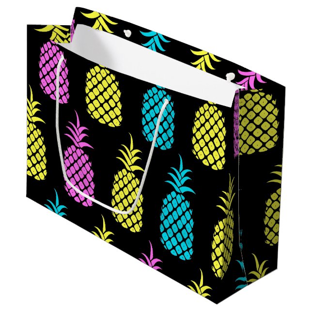 Pineapple Pattern Large Gift Bag (Front Angled)