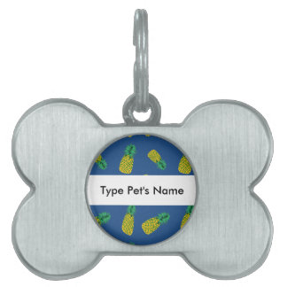 Pineapple Pattern on Pet Name Tag