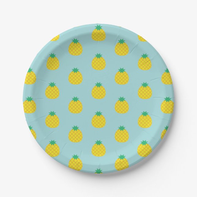 Pineapple Pattern Paper Plate (Front)