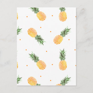 Pineapple Pattern Postcard