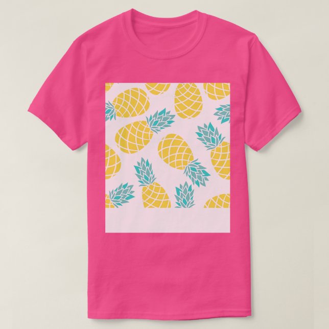 Pineapple Pattern Prints Pineapples Fruit T-Shirt (Design Front)
