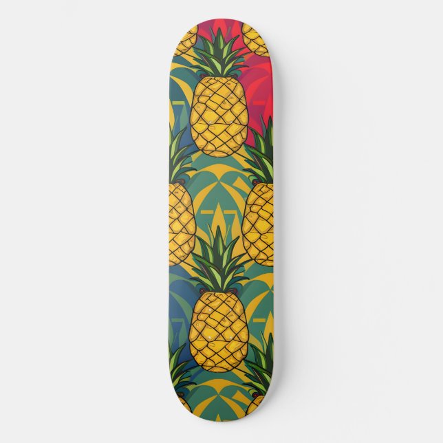 Pineapple Pattern  Skateboard (Front)