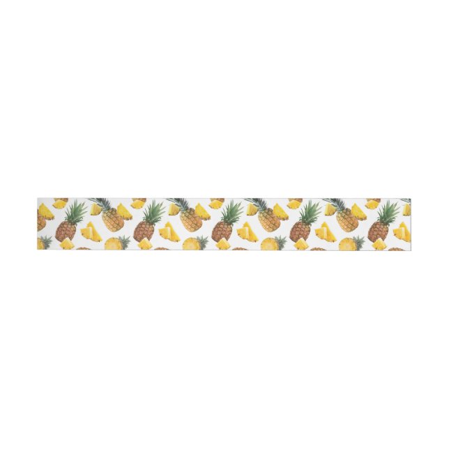 Pineapple Pattern Wraparound Address Label (Individual)