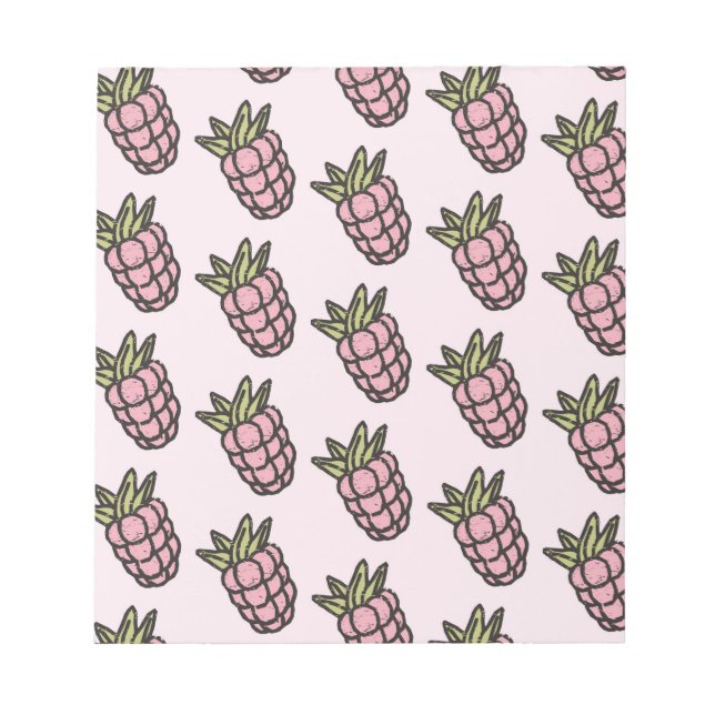 Pineapple Pattern Y2K Retro Funky Notepad (Front)