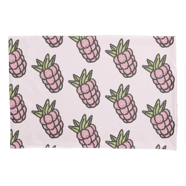 Pineapple Pattern Y2K Retro Funky Pillowcase (Front)
