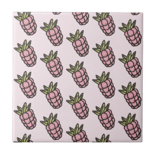 Pineapple Pattern Y2K Retro Funky Tile