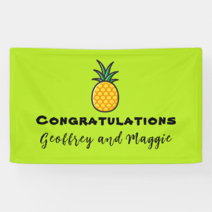 Pineapple Personalised Tropical Party Banner