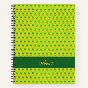 Pineapple Personalised Tropical Spiral Notebook