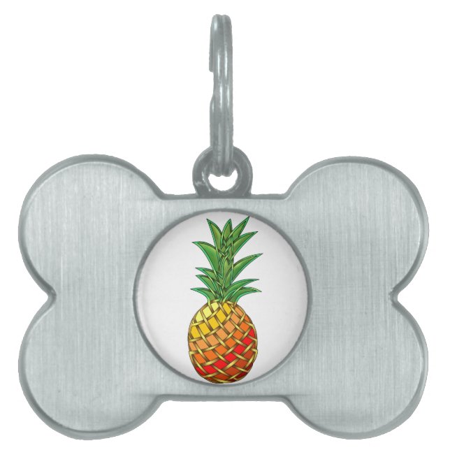 Pineapple Pet Name Tag (Front)