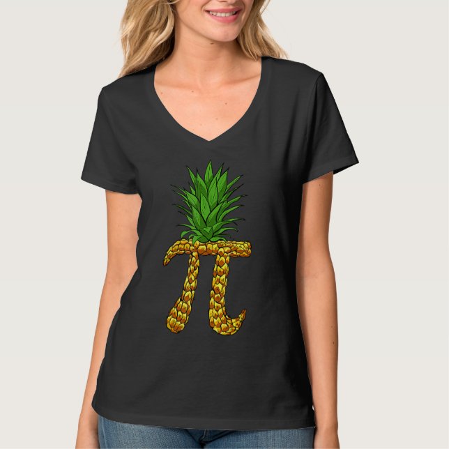 Pineapple Pi Funny Pi Day Pi Neapple Pi T-Shirt (Front)