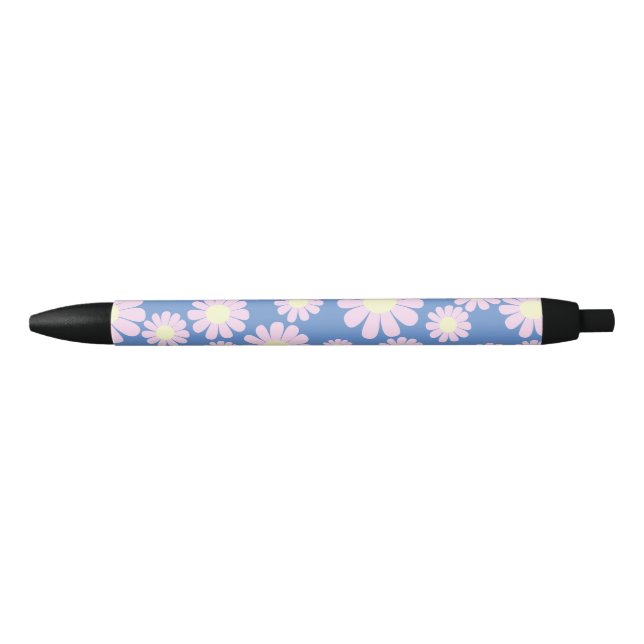 Pineapple Pink Lilac Black Ink Pen (Front)