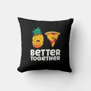 Pineapple Pizza Better Together Fun Food Design  Cushion