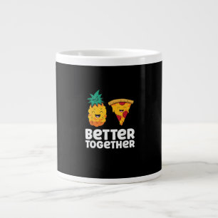 Pineapple Pizza Better Together Fun Food Design  Large Coffee Mug