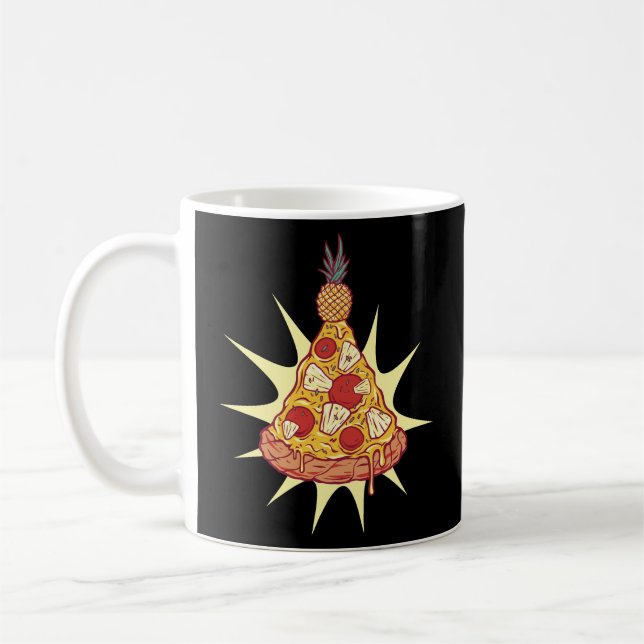 Pineapple Pizza Christmas Tree Coffee Mug (Left)