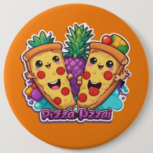 Pineapple Pizza Funny  6 Cm Round Badge