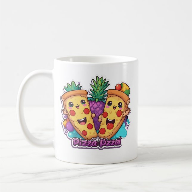 Pineapple Pizza Funny Coffee Mug (Left)