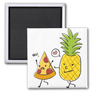 Pineapple pizza magnet
