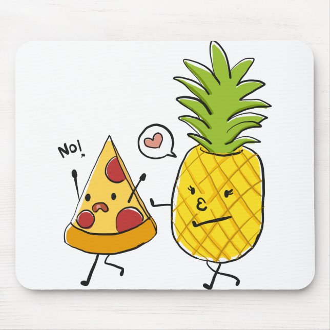 Pineapple pizza mouse mat (Front)
