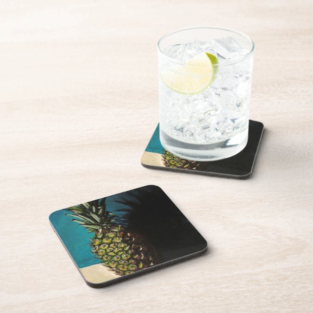 Pineapple Plastic Coasters (Right Side)