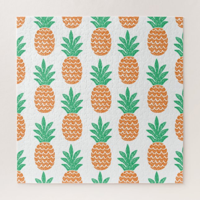 Pineapple Play: Fun Pattern Delight. Jigsaw Puzzle (Vertical)