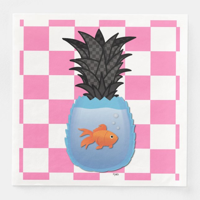 Pineapple Poisson 2 Napkin (Front)