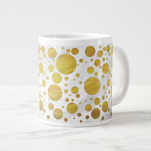 Pineapple Polka Dot Pattern Large Coffee Mug
