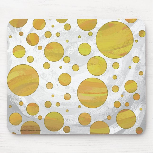 Pineapple Polka Dot Pattern Mouse Mat (Front)