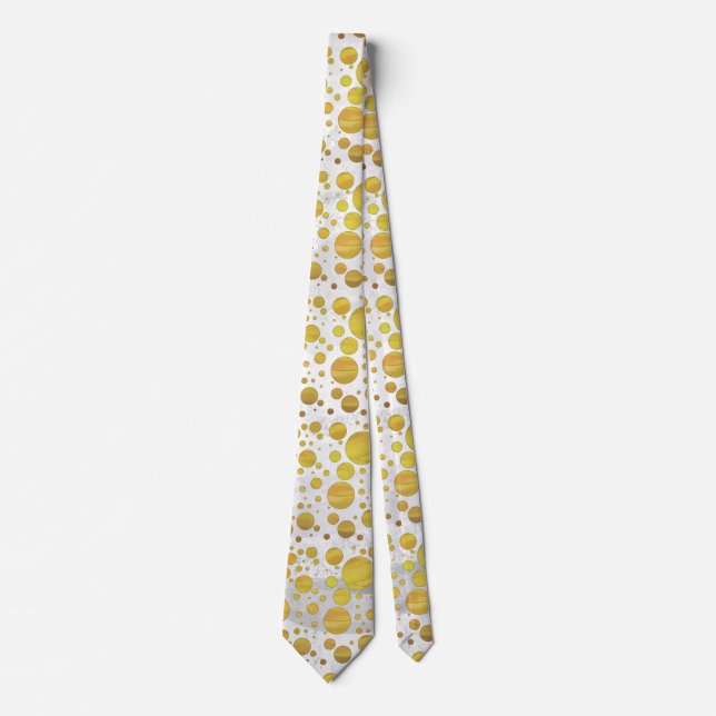 Pineapple Polka Dot Pattern Tie (Front)