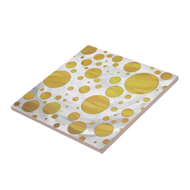 Pineapple Polka Dot Pattern Tile (Side)