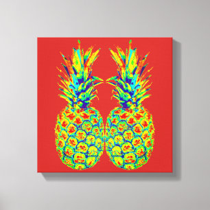 Pineapple Pop Art Canvas Print