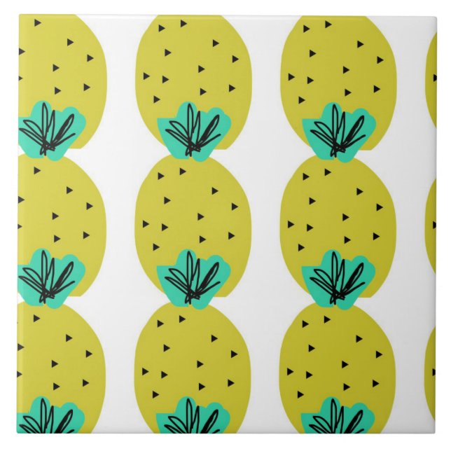 Pineapple Pop Doodle Art Tile (Front)