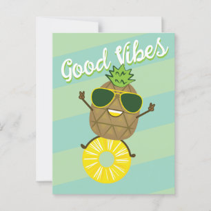 Pineapple Postcard Tropical Travel Stationery
