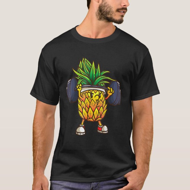 Pineapple Powerlifting Weightlifting Gym Workout T-Shirt (Front)