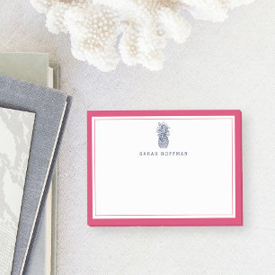 Pineapple Prep   Pink & Navy Personalised Post-it Notes