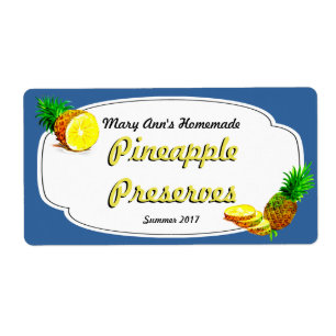 Pineapple Preserves Canning Labels