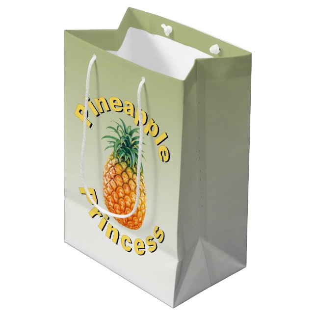 Pineapple Princess Medium Gift Bag (Front Angled)