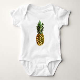 Pineapple print baby clothing bodysuit