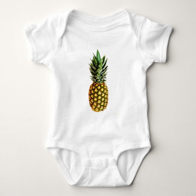 Pineapple print baby clothing bodysuit (Front)